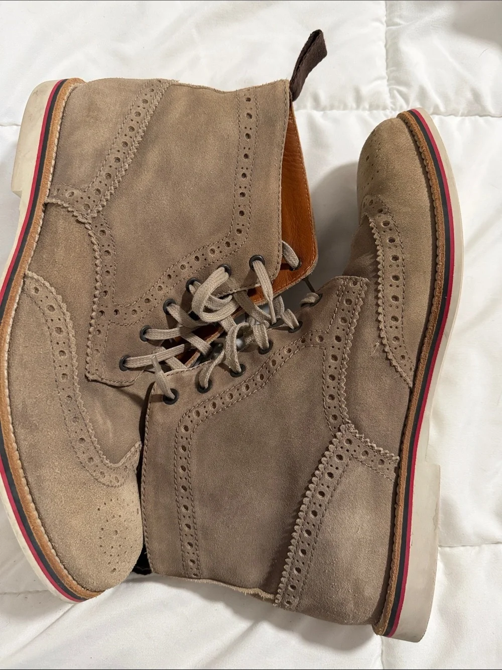 Gordon rush tan suede